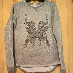 Juniors medium grey elephant sweater